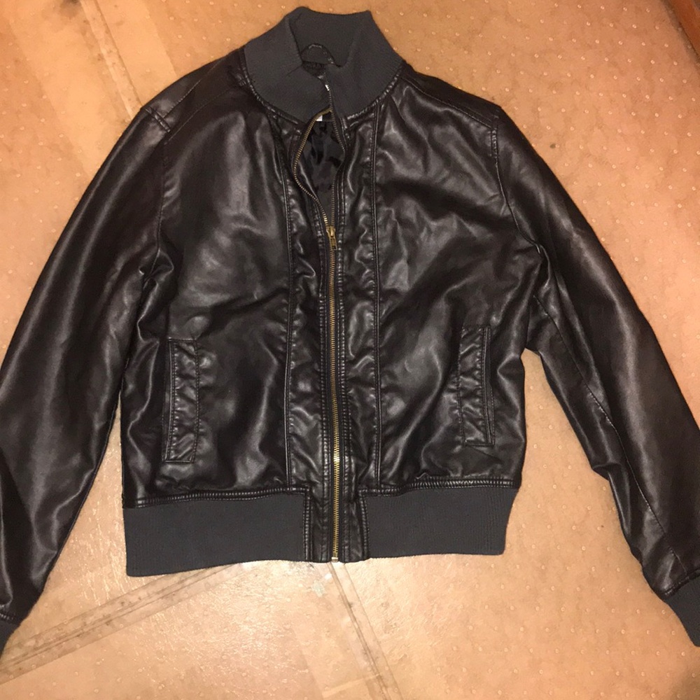 Synthetic Leather Jacket by Xhilaration